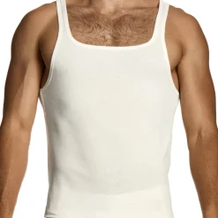 Modus Vivendi Débardeurs-Débardeur en Lin Blanc Cassé