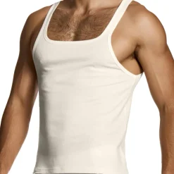 Modus Vivendi Débardeurs-Débardeur en Lin Blanc Cassé