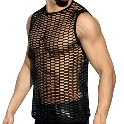 ES Collection Tenues Sexy|Débardeurs-Débardeur Fishing Line Noir
