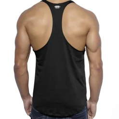 ES Collection Débardeurs-Débardeur Fitness Uni Noir