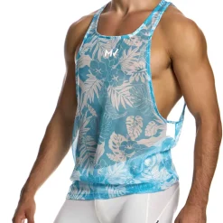 Modus Vivendi Débardeurs-Débardeur Floreale Bleu Ciel