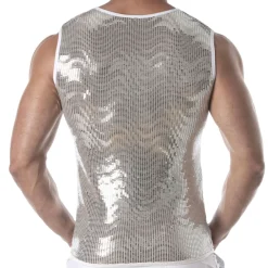 TOF Paris Tenues Sexy|Débardeurs-Débardeur Glitter Argent