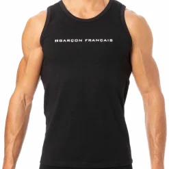Garçon Français Débardeurs-Débardeur Logo Noir