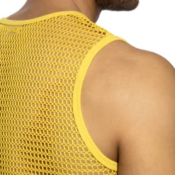 Addicted Tenues Sexy|Débardeurs-Débardeur Maille Ajourée - Jaune