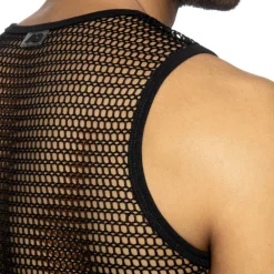 Addicted Tenues Sexy|Débardeurs-Débardeur Maille Ajourée - Noir