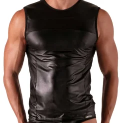 Absolu Male Tenues Sexy|Débardeurs-Débardeur Master Noir