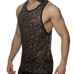 Addicted Débardeurs-Débardeur Mesh Leopard