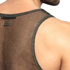 ES Collection Tenues Sexy|Débardeurs-Débardeur Mesh Maldives Noir