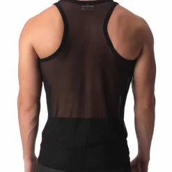 Barcode Débardeurs-Débardeur Mesh Obak Noir