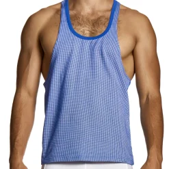 Modus Vivendi Débardeurs-Débardeur Pied de Coq Bleu