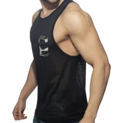 Addicted Débardeurs-Débardeur Poche Contrastée - Noir - Camouflage