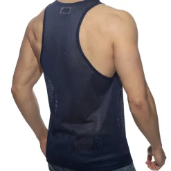 Addicted Débardeurs-Débardeur Poche Contrastée - Marine - Gris