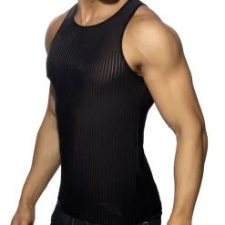 Addicted Tenues Sexy|Débardeurs-Débardeur Rayé Noir