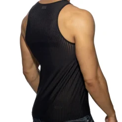 Addicted Tenues Sexy|Débardeurs-Débardeur Rayé Noir