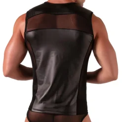 Absolu Male Tenues Sexy|Débardeurs-Débardeur Rebel Noir