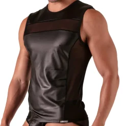 Absolu Male Tenues Sexy|Débardeurs-Débardeur Rebel Noir