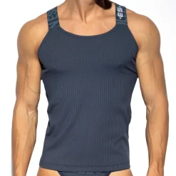 ES Collection Débardeurs-Débardeur Recycled Rib Bleu Marine