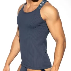 ES Collection Débardeurs-Débardeur Recycled Rib Bleu Marine