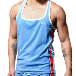 Andrew Christian Débardeurs-Débardeur Roller Disco Bleu Clair