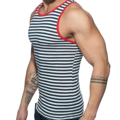 Addicted Débardeurs-Débardeur Sailor Marinière - Rouge