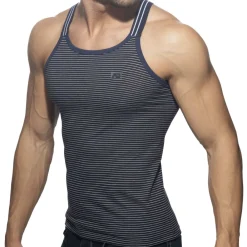 Addicted Débardeurs-Débardeur Sailor Mini Stripes Bleu Marine