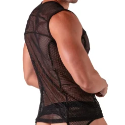 Absolu Male Tenues Sexy|Débardeurs-Débardeur Séduction Noir