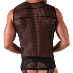 Absolu Male Tenues Sexy|Débardeurs-Débardeur Séduction Noir