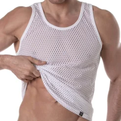 TOF Paris Débardeurs-Débardeur See Through Mesh Blanc
