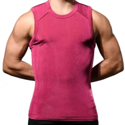 Andrew Christian Débardeurs-Débardeur Sensual Rib Magenta