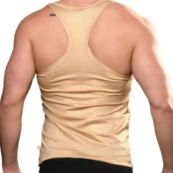 Andrew Christian Débardeurs-Débardeur Shimmer Champagne