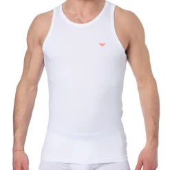 Emporio Armani Débardeurs-Débardeur Shiny Logoband Blanc