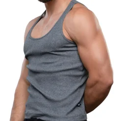 Andrew Christian Débardeurs-Débardeur Shorty Chic Beater Anthracite