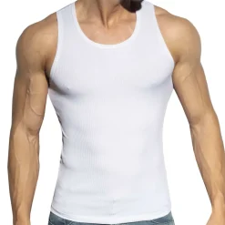 ES Collection Débardeurs-Débardeur Sport Recycled Rib Blanc