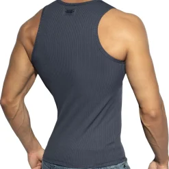 ES Collection Débardeurs-Débardeur Sport Recycled Rib Bleu Marine