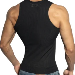 ES Collection Débardeurs-Débardeur Sport Recycled Rib Noir
