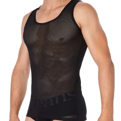 Doreanse Débardeurs-Débardeur Sportive Mesh Noir