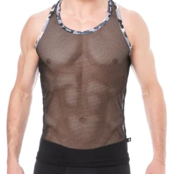 Andrew Christian Débardeurs-Débardeur Summer Mesh Noir