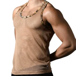 Andrew Christian Débardeurs-Débardeur Summer Mesh Sable