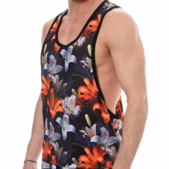 SKU Débardeurs-Débardeur Tropical Summer Noir