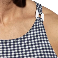 ES Collection Débardeurs-Débardeur Vichy Bleu Marine