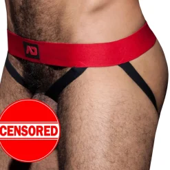 AD Fetish Jockstraps-Double Jock Strap Cockring Rouge