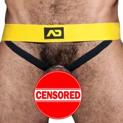AD Fetish Jockstraps-Double Jock Strap Cockring Jaune