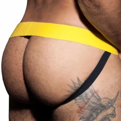 AD Fetish Jockstraps-Double Jock Strap Cockring Jaune