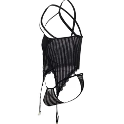 CandyMan Bodys Sexy|Tenues Sexy-Ensemble Harnais - String Ficelle Noir