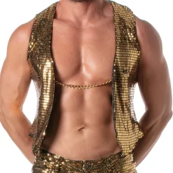 TOF Paris Sweatshirts / Vestes-Gilet à Chaîne Glitter Or