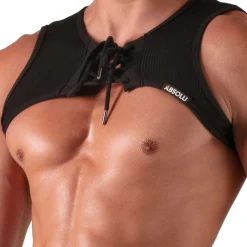 Absolu Male Harnais-Harnais à Lacet Noir