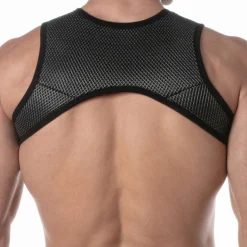 TOF Paris Harnais-Harnais à Poche Zippée 3D Party - Noir - Argent