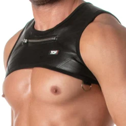 TOF Paris Harnais-Harnais à Poche Zippée Kinky Noir