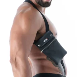 TOF Paris Harnais|Accessoires Sexy-Harnais avec Sacoche en Néoprène Noir