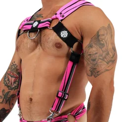 Breedwell Harnais-Harnais Body Circuit Breaker Rose Fluo